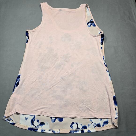 Express Pink Tank Top Preppy Sequin Floral Lightweight Scoop Neck Womens Size M - Picture 2 of 9